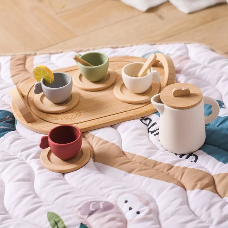 Wooden tea set