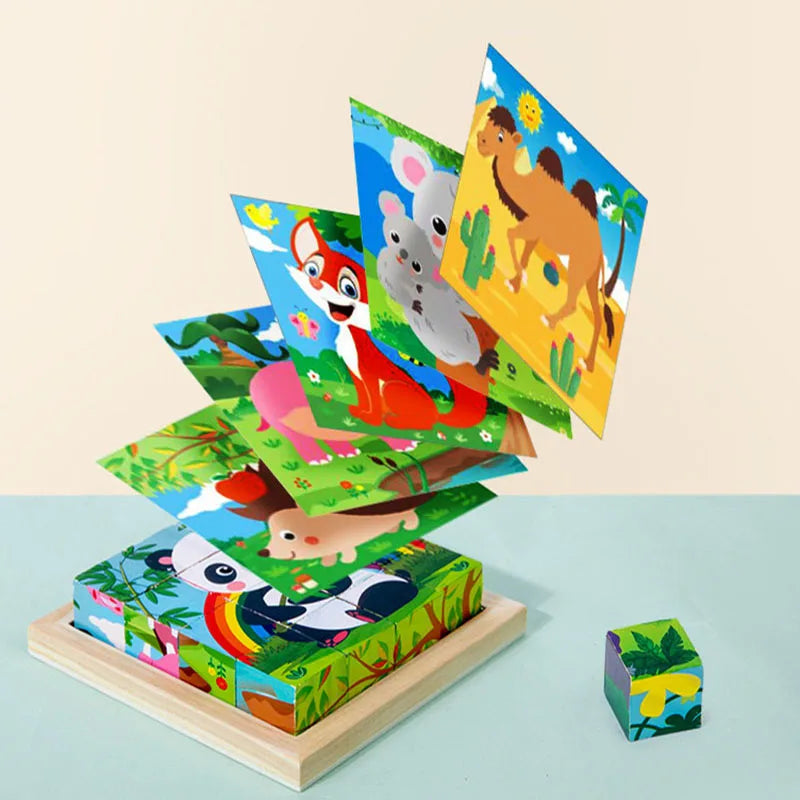 Puzzle Cubes en bois
