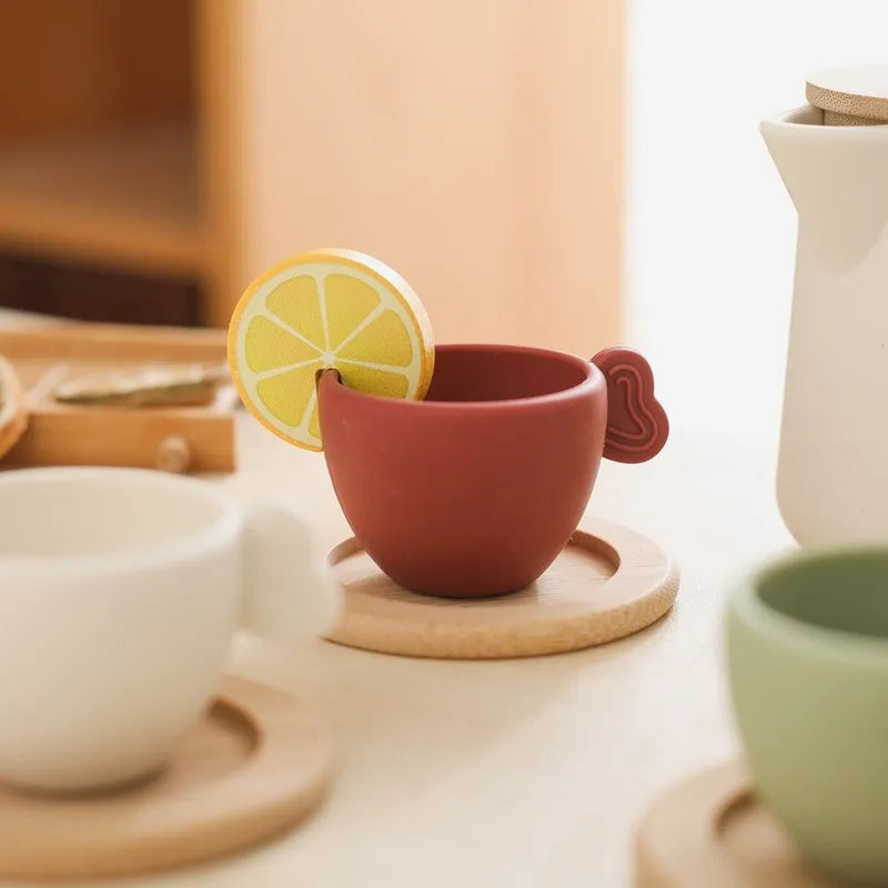 Wooden tea set