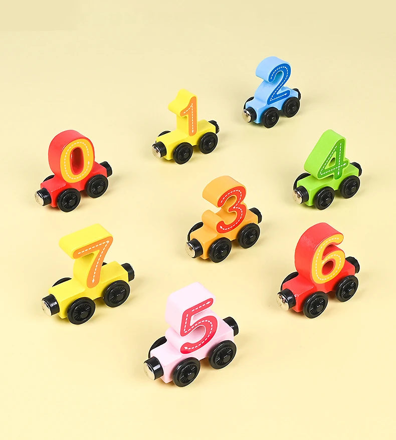 Train magnétique en bois Montessori