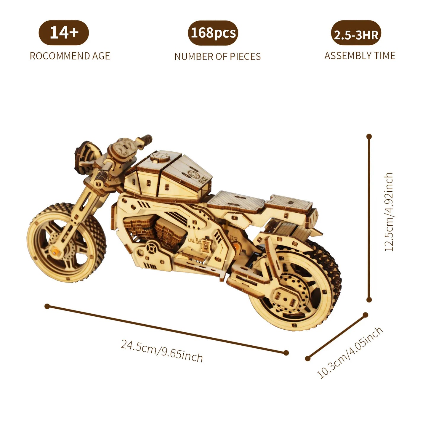 Maquette en bois - Moto