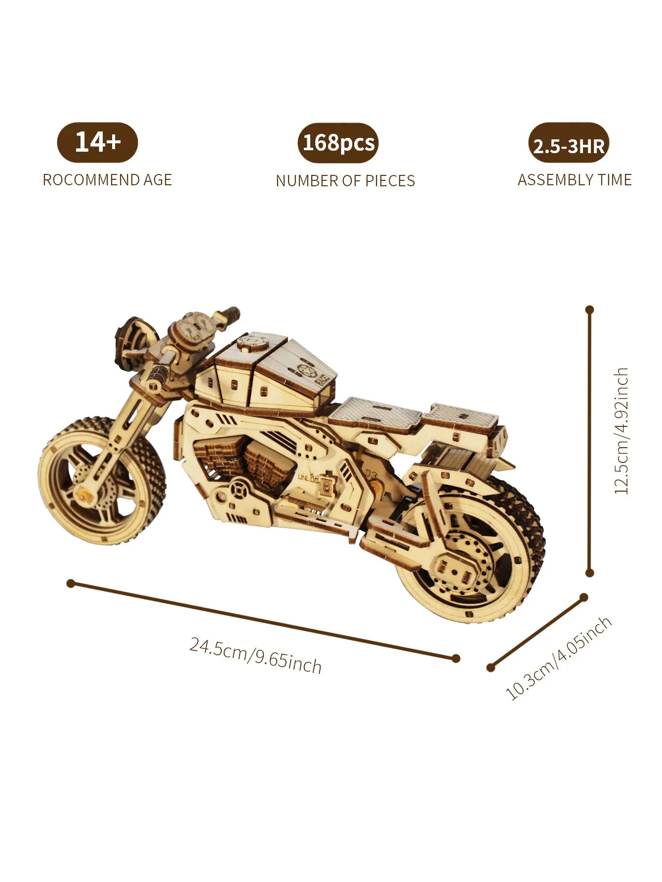 Maquette en bois - Moto