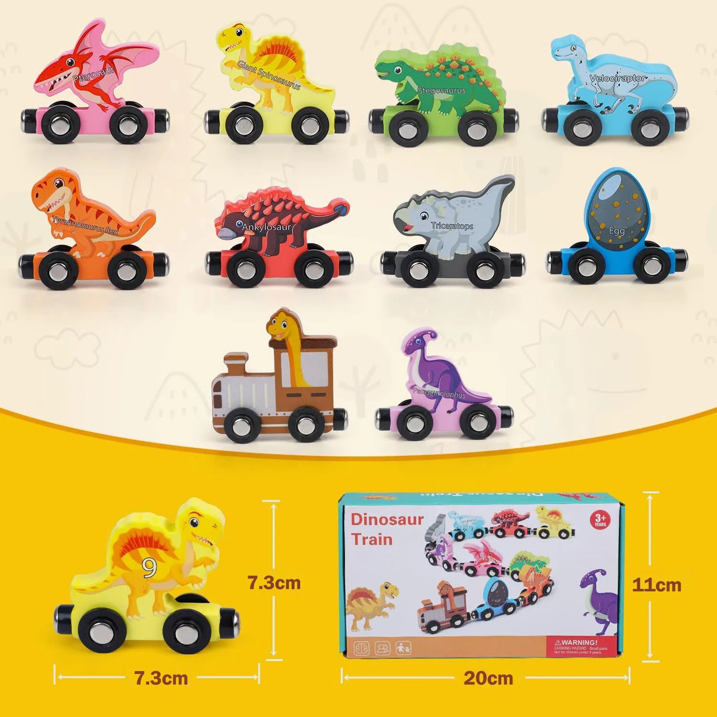 Train magnétique en bois Montessori