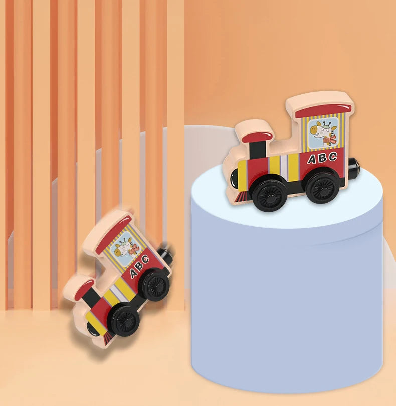 Train magnétique en bois Montessori