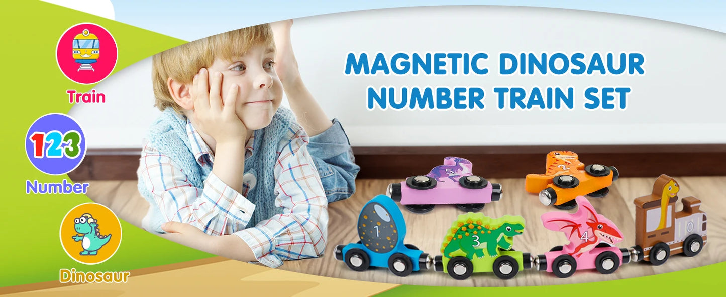 Train magnétique en bois Montessori
