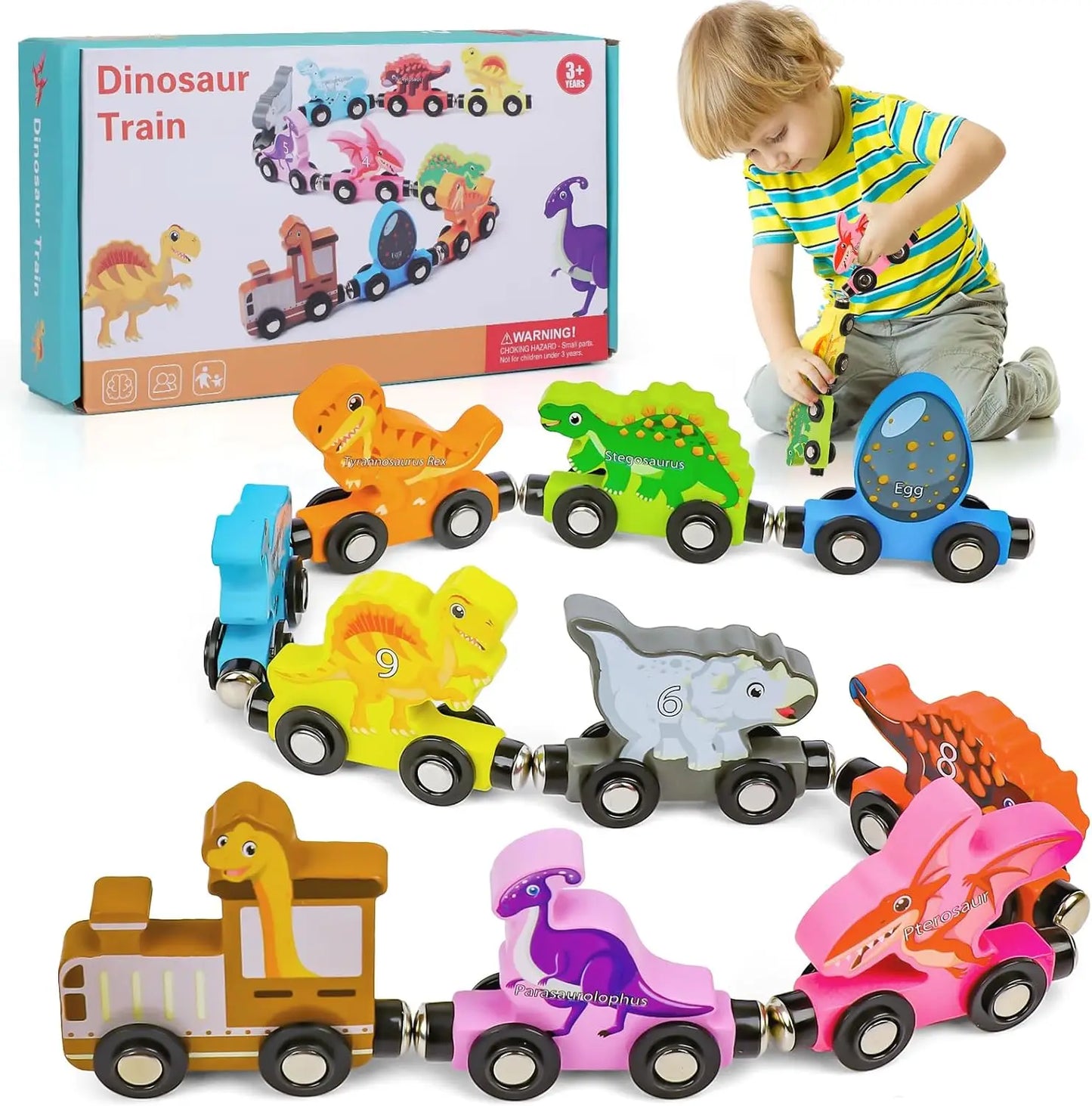 Train magnétique en bois Montessori