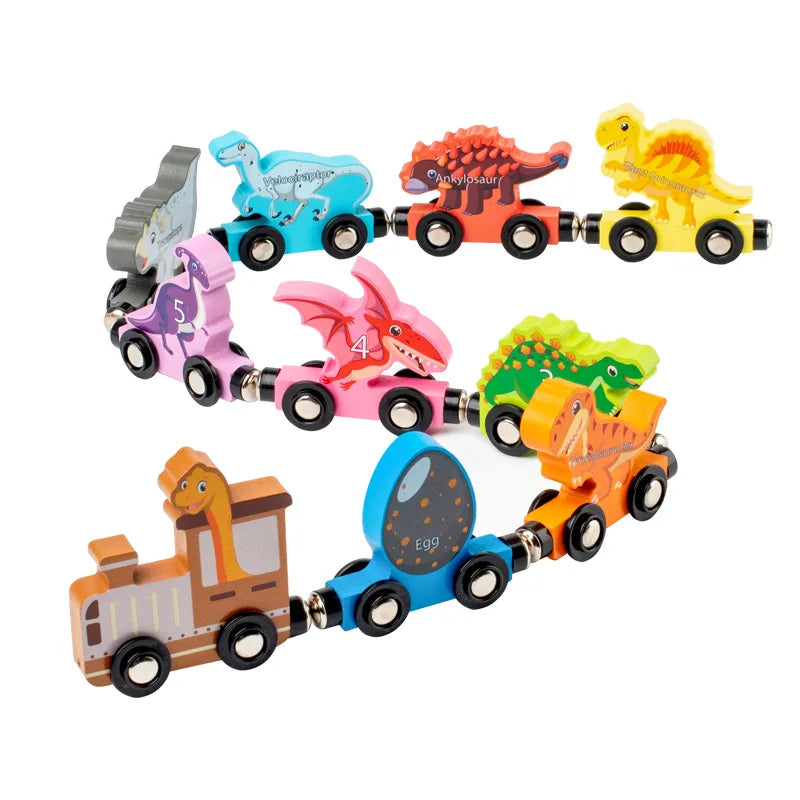 Train magnétique en bois Montessori