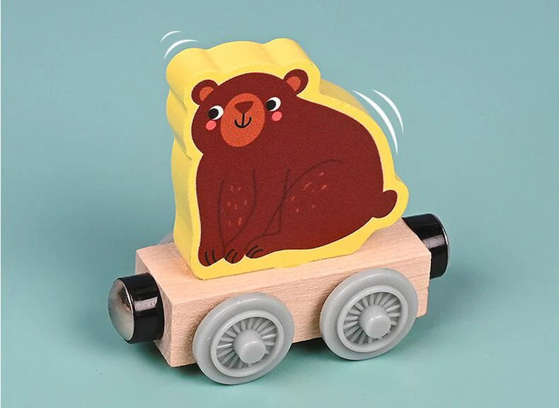 Train magnétique en bois Montessori