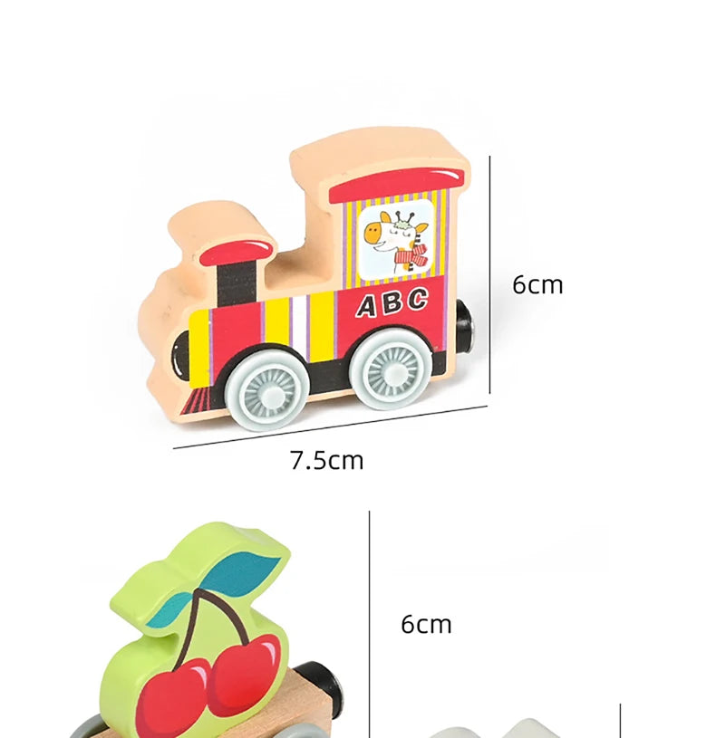 Train magnétique en bois Montessori