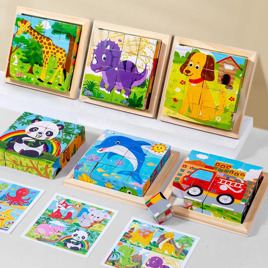 Puzzle Cubes en bois