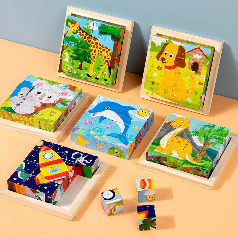 Puzzle Cubes en bois